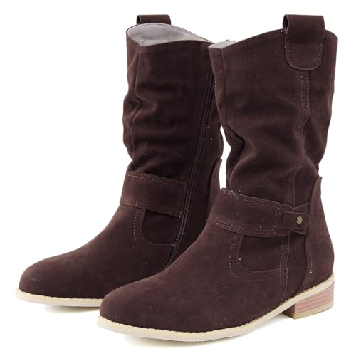 TYUIOP Ankle Boots Damen Jungle Boot Springerstiefel Damenstiefel Schnürstiefel Silhouette Bequemer Reißverschluss Warmes Futter Lug Sohle Innenreißverschluss Stiefeletten Schwarz Absatz 42 von TYUIOP