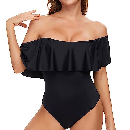 TYUIOP Badeanzug mit bügel Badeanzug Damen v Ausschnitt lace up bademode Badeanzug Damen mit bügel Tankini Damen bauchweg vorne blümchenmuster Einteilige bademode Swimsuit Bikini Oberteil Push von TYUIOP