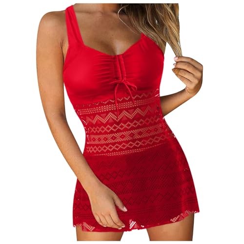 TYUIOP Tankini Cup e Badeanzug 104 deep v-Neck Sporty Beach Bikini Set Hosen- & rockhaken Damen bauchweg schwarz Oberteil mit Bein von TYUIOP