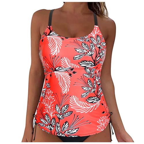 TYUIOP Tankinis für Damen Tankini bauchweg bademode Set Freizeit Badeanzug Zweiteiler Sets Sommer elegant badeanzüge Oberteil mit Badeshorts dreieck von TYUIOP