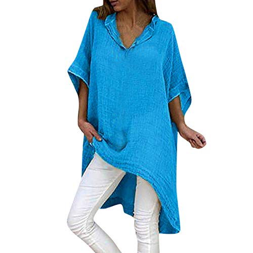 TYUIOP Bluse Damen Bluse Satin Seide V-Ausschnitt Hemden Elegant Langarm Business Oberteile Mit Knöpfen Tops Lose Langarmshirt Elegantes Oberteil Damen Damen Bluse Weiß Elegante Bluse Damen von TYUIOP