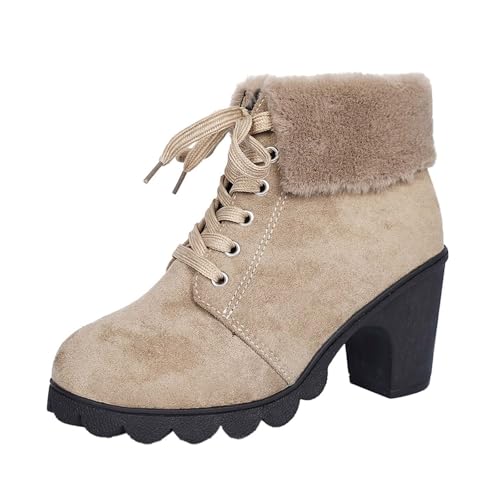 TYUIOP Boots Chelsea Mit Niedrigem Absatz Spitze Zehen Freizeitschuhe Herbst Winter Damenstiefel Schwarz Braun Schnürstiefel Damen Stiefeletten Sommer Leder Ungefüttert von TYUIOP