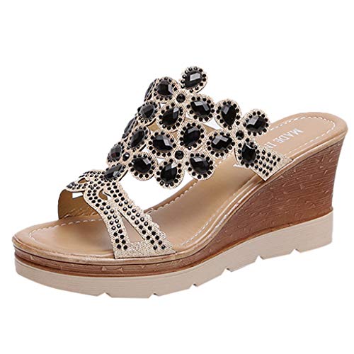 TYUIOP flache schuhe für damen sexy sommer pantoletten damen weite flip flops damen glitzer keilsandalen plateau elegant clogs leder schwarz damenschuhe frühling/sommer mokassins damen von TYUIOP