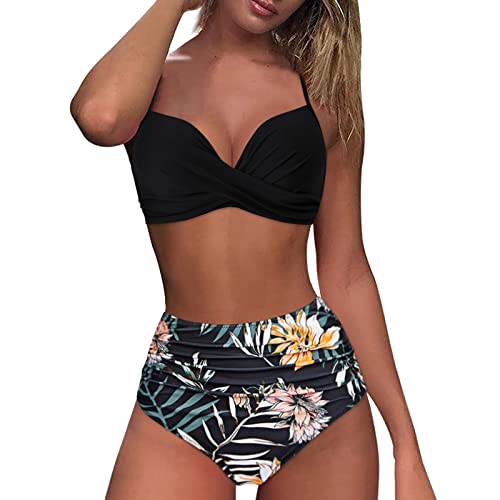 TYUIOP Push Up Pads Bikini Damen Zweiteilig Bikini-Set Mit Verstellbarem BH Push-Up Schlupf Bauchweg Schwarz Oberteil Sportlich String Top TYUIOP Push Up Pads Bikini Damen Zweiteilig Bikini-Set Mit Verstellbarem BH Push-Up Schlupf Bauchweg Schwarz Oberteil Sportlich String Top von TYUIOP