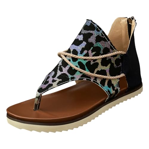 TYUIOP sandalen breite füße damen flache schuhe zum kleid pantoletten frauen slip on weiß spitze form damenschuhe 44 elegante hausschuhe extra von TYUIOP