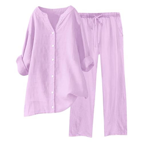 TYUIOP musselin Zweiteiler Damen musselinblusen Loungewear Anzug Jumpsuit elegant Sommer Hosenanzug Hochzeit o-Ausschnitt Playsuit Romper mit von TYUIOP