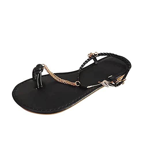 TYUIOP barfuss sandalen kinder pantoletten damen schwarz damen sandalette mit absatz zehensandalen damen strand schuhe freizeit flach sandalette größe 34-44 sandalen damen schwarz flach von TYUIOP