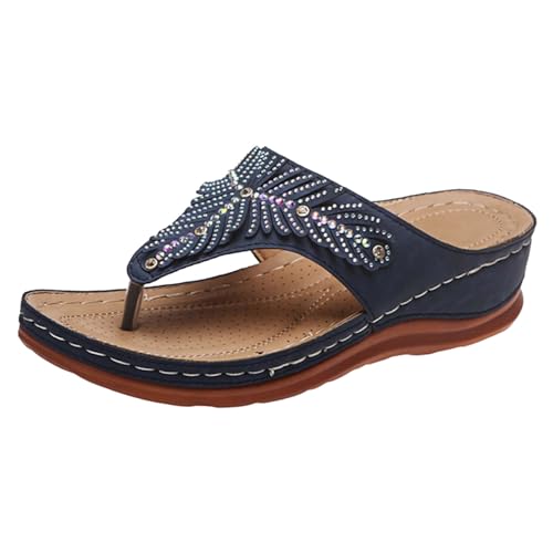 TYUIOP damen big buckle 40 espadrilles für damen plateau schwarz damen flip flops sommer strand string sandalen leicht women's slippers wide fitting damen pantolette hochwertiges echtes von TYUIOP