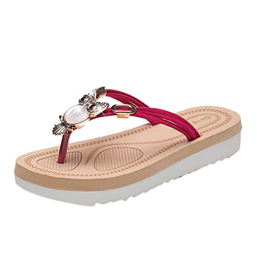 TYUIOP flache schuhe für damen beige latschen damen sommer damen platform flip flipflop beach pool clogs leder damen damen slipper frauen slip on lose einlage barfuss sandalen kinder sandalen von TYUIOP