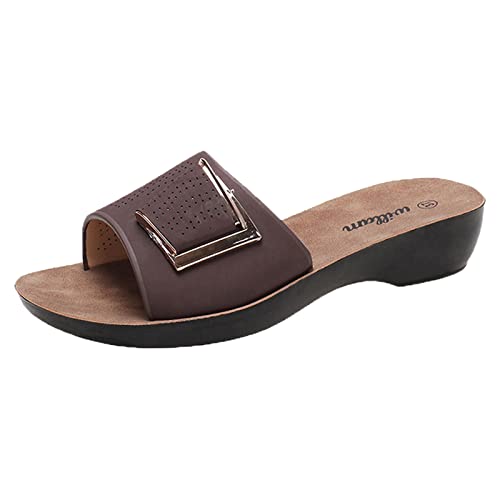 TYUIOP flache schuhe für damen elegant weite sommer pantoletten damen weit damen flip flop sandalen leichte zehentrenner geschlossene sandalen damen weite damen pantolette hochwertiges echtes von TYUIOP