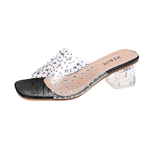 TYUIOP hochfrontpumps damen hohe schuhe damen elegant damen sandalen mit absatz mit riemchen glitzer sandalen damen sommer damen keilsandale schnallenverschluss leder-zehenring sandalen hohe von TYUIOP