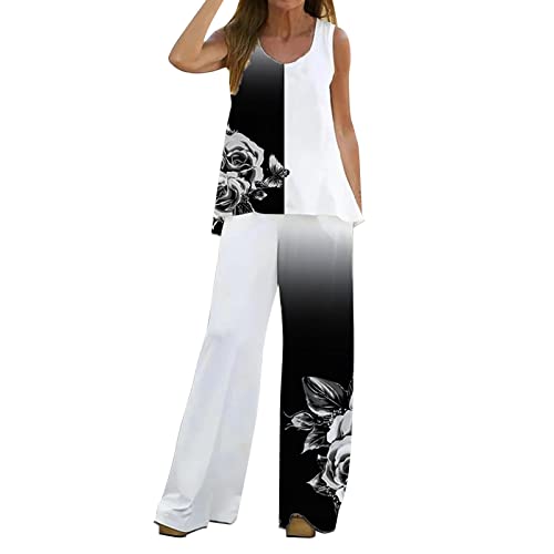 TYUIOP Damen leinen Hosenanzug Summer Set Women Lounge lang Jumpsuit elegant Sommer ärmellos Business gürtel von TYUIOP
