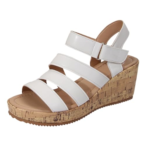 TYUIOP plateau sandalen damen barfuss sandalen kinder strand schuhe freizeit flach sandalette gr??e 34-44 schnalle badelatschen leder sommer hausschuhe outdoor keilabsatz damen von TYUIOP