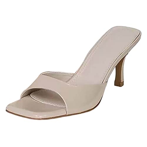 TYUIOP pumps damen silber pumps damen schwarz leder zehenpartie klobige hochzeits-pumps sandalen silber damen damen sandaletten high heels mit blockabsatz hoher absatz leder-zehenring sandalen von TYUIOP