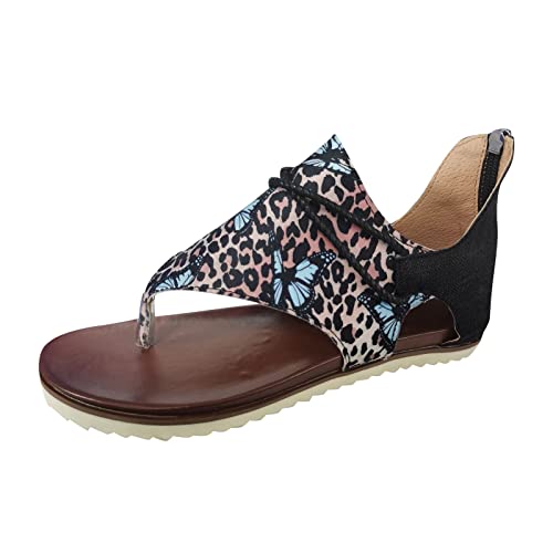 TYUIOP sandalen damen 24 clogs leder sommer flache zehentrenner 28 mit absatz glitzer vegan 38,5 von TYUIOP
