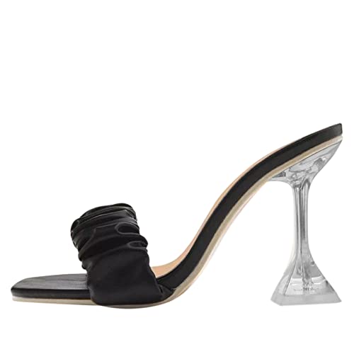 TYUIOP sandalen damen silber hohe schuhe damen dunkelblau damen sandaletten trichter absatz strass schuhe damen sommer damen klassische pumps frauen absatzschuhe fußbett leder-zehenring sandalen von TYUIOP