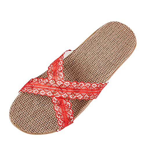 TYUIOP schlappen damen espadrilles für damen plateau weiß damen herren zehentrenner sommer flip flops badelatschen outdoor sandalen damen wasserfest damen slipper frauen slip on fußbett sandalen von TYUIOP