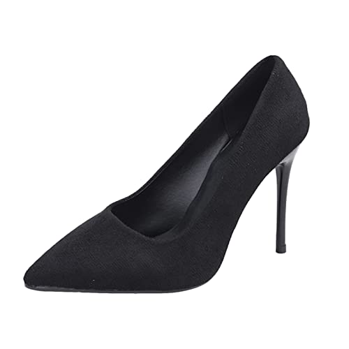 verbenas Espadrilles Damen Pumps Damen weiß 41 Damen Pumps offen Stilettos high Heels Sandaletten mit Absatz Damen Stiefeletten mit Absatz aus Kunstleder Blockabsatz Damen leinen von TYUIOP