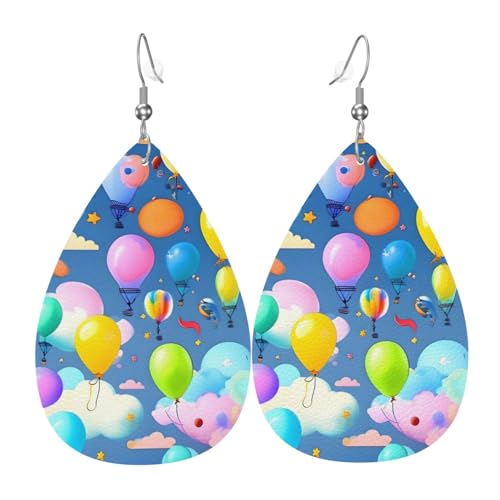 Bunte Luftballons in Tropfenform aus Leder sind ein luxuriöses und modisches Accessoire, das für Frauen geeignet ist und individuellen Charme zeigt. von TYUMH