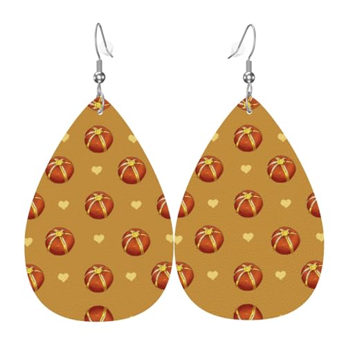 Buttered Bread Ohrringe aus Leder in Tropfenform sind ein luxuriöses und modisches Accessoire, das für Frauen geeignet ist und individuellen Charme zeigt. von TYUMH