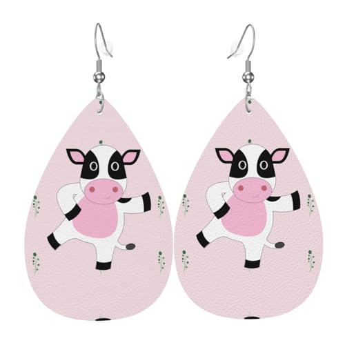 Cartoon-Wadenohrringe aus Leder in Tropfenform sind ein luxuriöses und modisches Accessoire, das für Frauen geeignet ist und individuellen Charme zeigt. von TYUMH