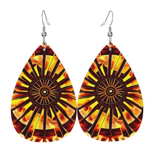 Die tropfenförmigen Leder-Ohrringe in Tropfenform sind ein luxuriöses und modisches Accessoire, das für Frauen geeignet ist und individuellen Charme zeigt. von TYUMH