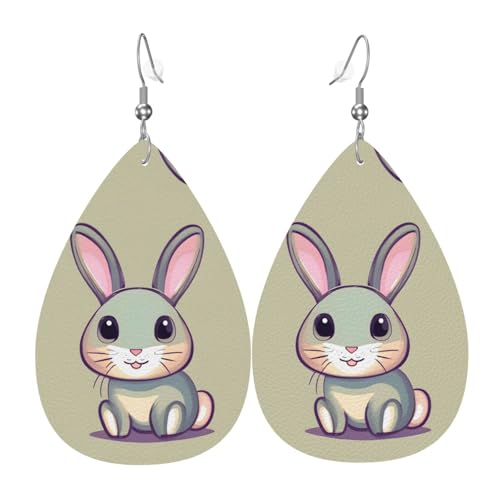 Niedliche kleine Häschen in Tropfenform aus Leder sind ein luxuriöses und modisches Accessoire, das für Frauen geeignet ist und individuellen Charme zeigt. von TYUMH