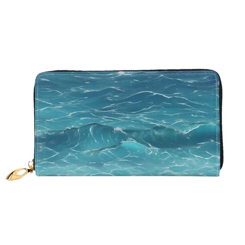 TYUMH Die tiefblaue Geldbörse aus Leder mit 12 Kartenfächern und 3 Fächern für Bargeld ist für modische Frauen konzipiert. von TYUMH