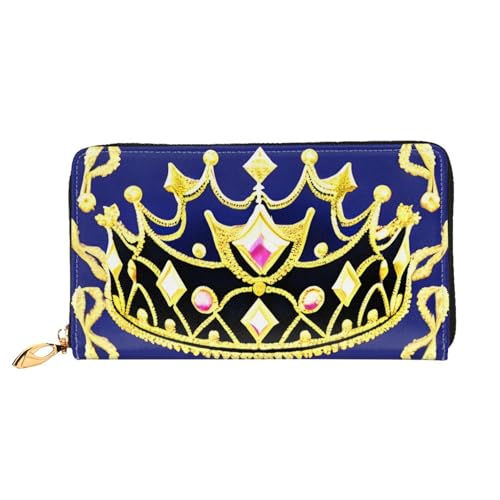 TYUMH Fantasy Tiara Leder lange Clutch Geldbörse mit 12 Kartenfächern und 3 vollen Taschen für Bargeld, entworfen für modische Frauen. von TYUMH