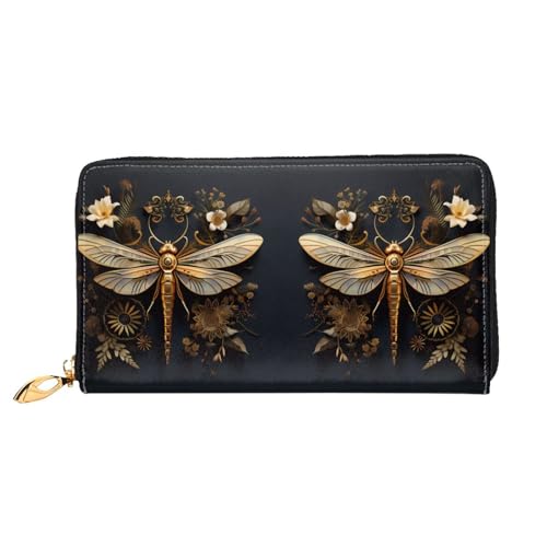 TYUMH Goldene exquisite Libellen-Leder-Clutch-Geldbörse mit 12 Kartenfächern und 3 vollen Fächern für Bargeld, entworfen für modische Frauen. TYUMH Goldene exquisite Libellen-Leder-Clutch-Geldbörse mit 12 Kartenfächern und 3 vollen Fächern für Bargeld, entworfen für modische Frauen. von TYUMH