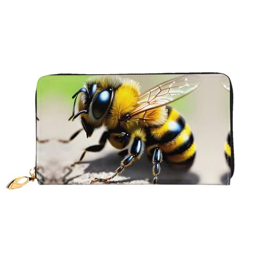 TYUMH Niedliche kleine Bienen-Leder-Clutch-Geldbörse mit 12 Kartenfächern und 3 vollen Fächern für Bargeld, entworfen für modische Frauen. von TYUMH