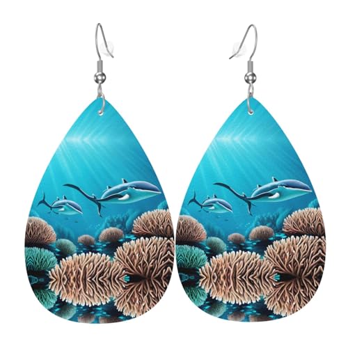 Tiefsee-Wale in Tropfenform aus Leder sind ein luxuriöses und modisches Accessoire, das für Frauen geeignet ist und individuellen Charme zeigt. von TYUMH