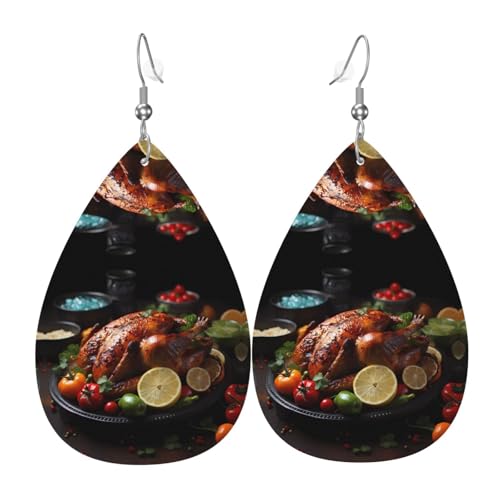 Verlockende Truthahn-Ohrringe aus Leder in Tropfenform sind ein luxuriöses und modisches Accessoire, das für Frauen geeignet ist und individuellen Charme zeigt. von TYUMH