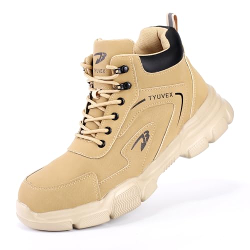 TYUVEX Sicherheitsschuhe Herren Damen Wasserdicht Sicherheitsstiefel Leicht Arbeitsschuhe rutschfest mit Stahlkappe von TYUVEX