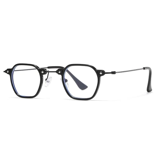 TYUVIVO Beliebte Mode Herren Punk Klare Gradientengläser Sonnenbrille UV400 Damen Retro Nieten Brille (Schwarz klar) von TYUVIVO