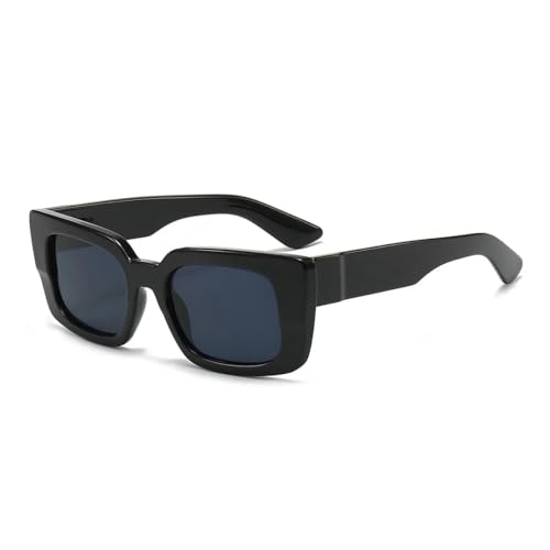 TYUVIVO Beliebte Mode Kleine Rechteckige Sonnenbrille Frauen Retro Leopard Uv400 Männer (schwarz) von TYUVIVO