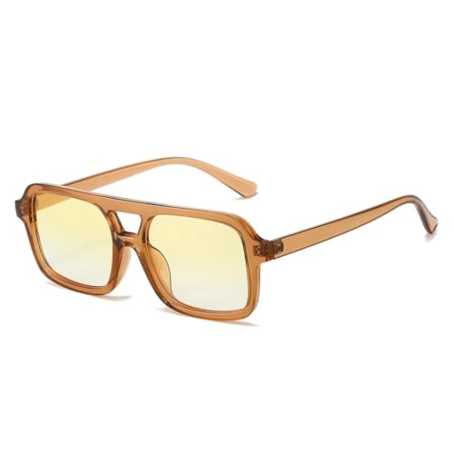 TYUVIVO Beliebte Mode Sonnenbrillen Damen Clear Ocean Gradient Lens Eyewear Herren UV400 (hellbraun) von TYUVIVO