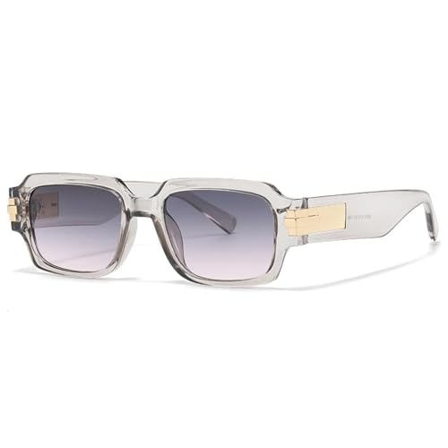 TYUVIVO Klassische Sonnenbrille Damen für Herren Trend Luxus Vintage UV400 (Grau Grau Pink) von TYUVIVO