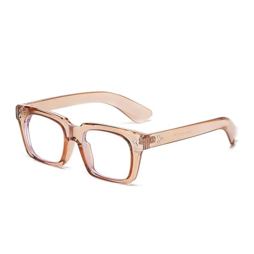 TYUVIVO Nieten-Sonnenbrille für Damen und Herren, beliebt, luxuriös, Vintage, Punk, UV400 (teefarben) von TYUVIVO