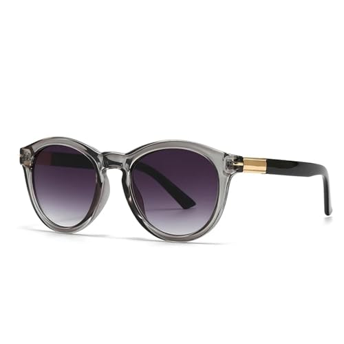 TYUVIVO Runde Sonnenbrille, Straßenfotografie, beliebtes Modell, Metall, dekorativ (GRAU) von TYUVIVO