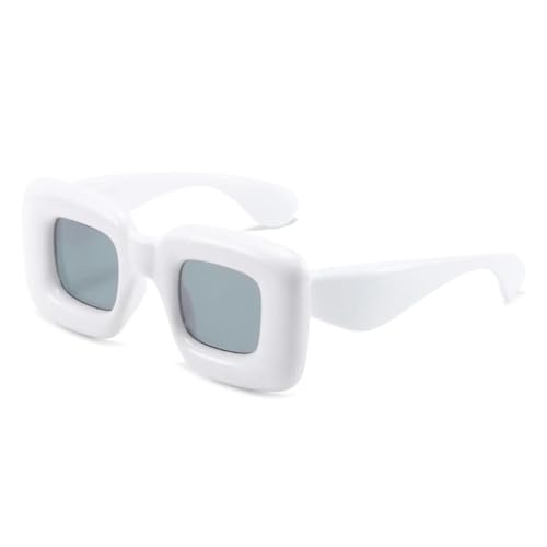 TYUVIVO Vintage-Sonnenbrille für Damen und Herren, luxuriöser Rahmen, übergroß (weiß) von TYUVIVO