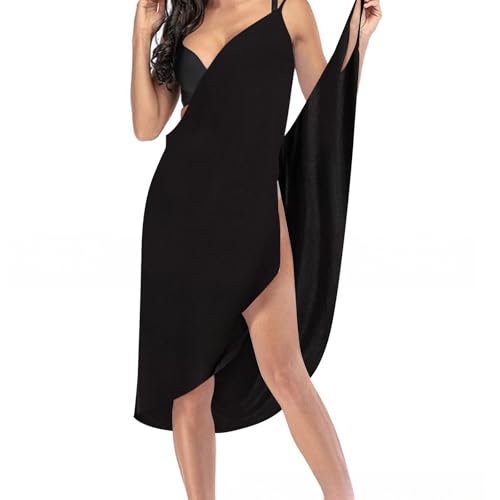 TYXHXTF Damen Strandkleid Bikini Cover Up Sommer, Strandtunika Wrap Sarong Leichte Strandtunika Locker Lässiger Überzug von TYXHXTF
