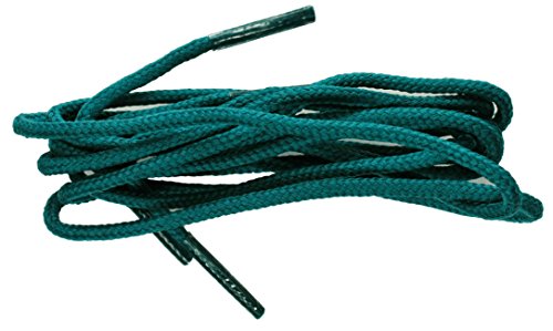 TZ Laces 2 Sich 3mm Rund Farbig Schuhbändel Schnürsenkel 39 Farben 6 Länge für Herren Schuhe, Leder Oxford Brogues, Kleid Schuhe, Smart Schuhe - Türkis, 150cm von TZ Laces