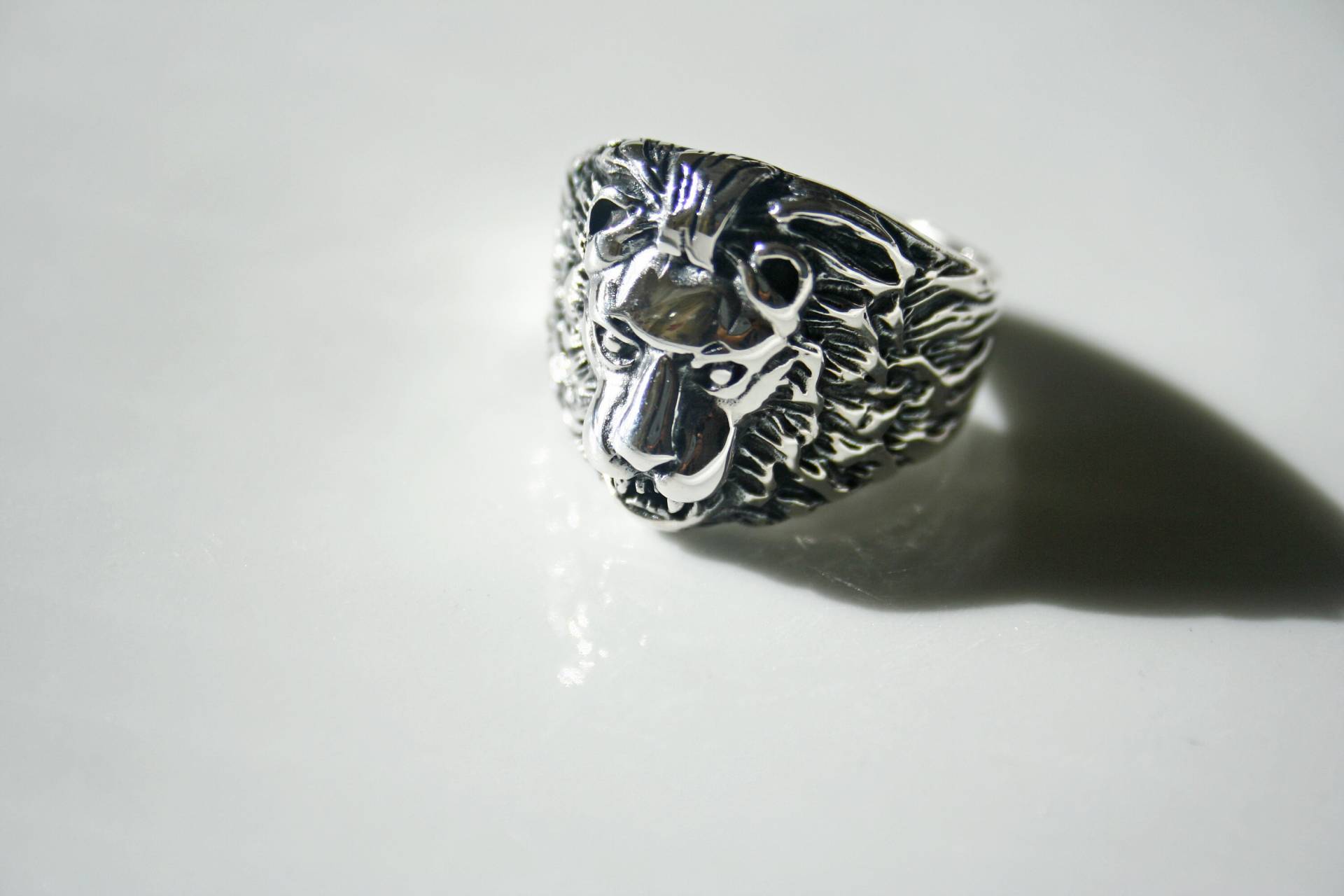 Löwenring Herren Löwenkopf Vintage Roaring Ring Herrenschmuck 925 Sterling Silber Für Männer von TZCJewelry