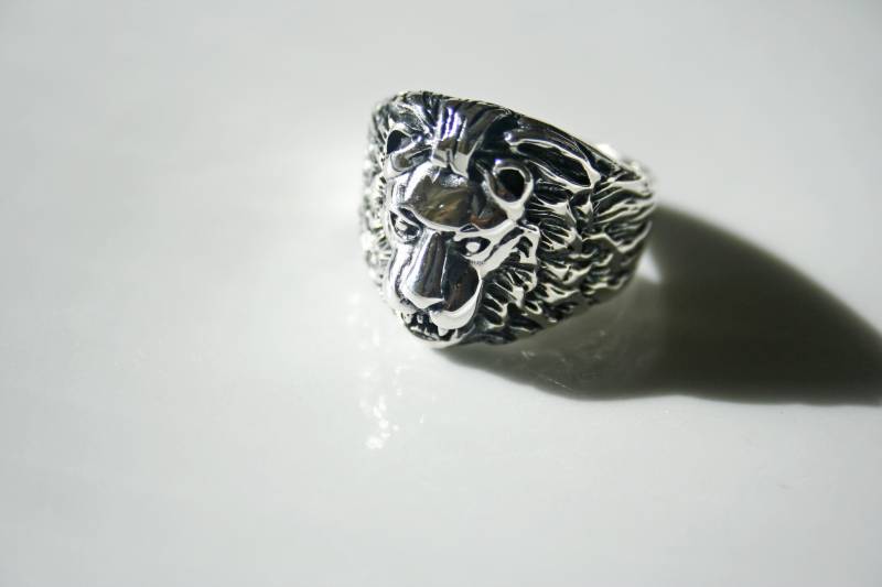 Löwenring Herren Löwenkopf Vintage Roaring Ring Herrenschmuck 925 Sterling Silber Für Männer von TZCJewelry