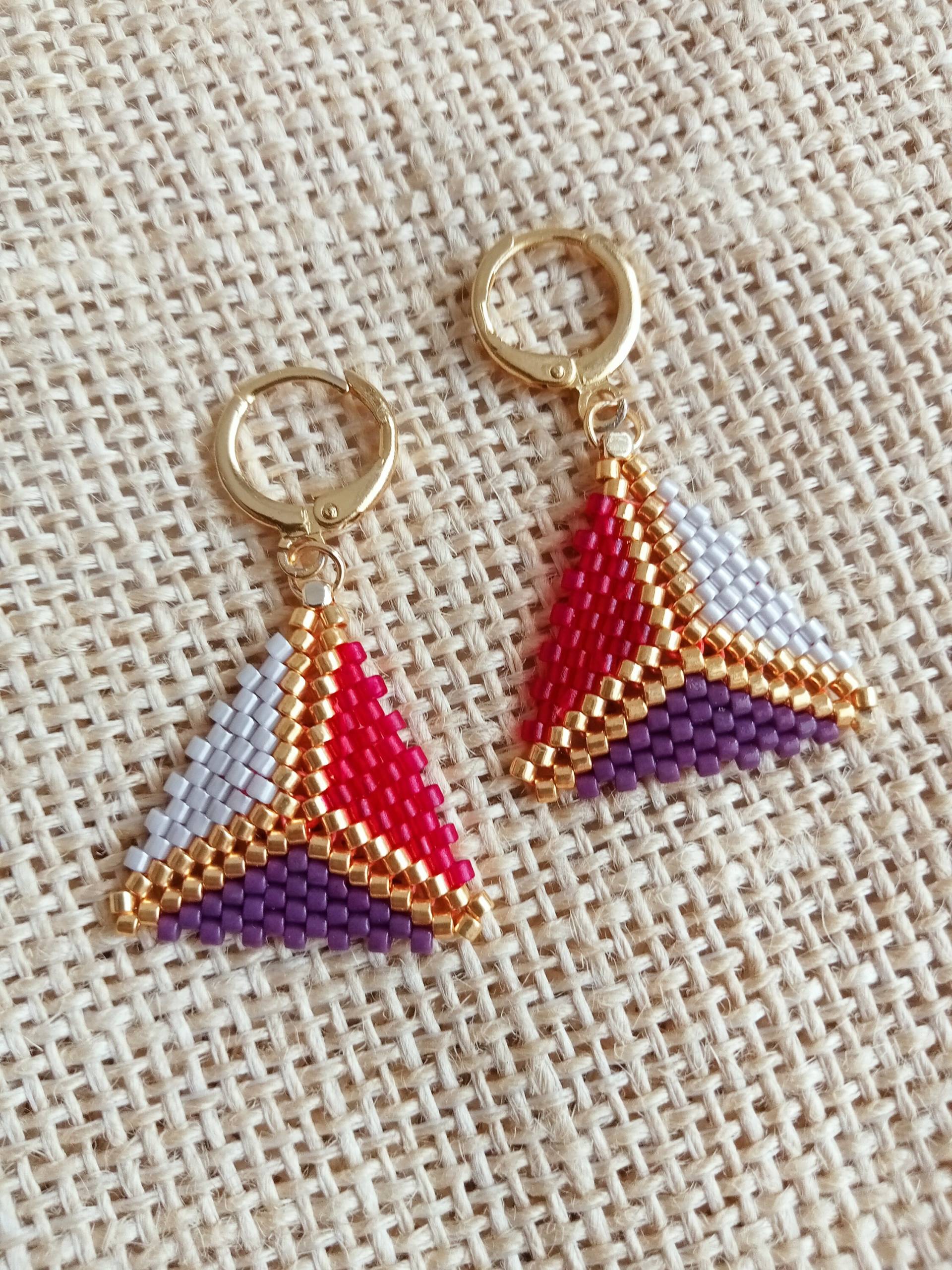 Miyuki Dreieck Ohrringe, Damen Handgemachter Ohrringe Schmuck, Perlen Einzigartige Geschenke Miyuki Dreieck Ohrringe, Damen Handgemachter Ohrringe Schmuck, Perlen Einzigartige Geschenke von TZCJewelry