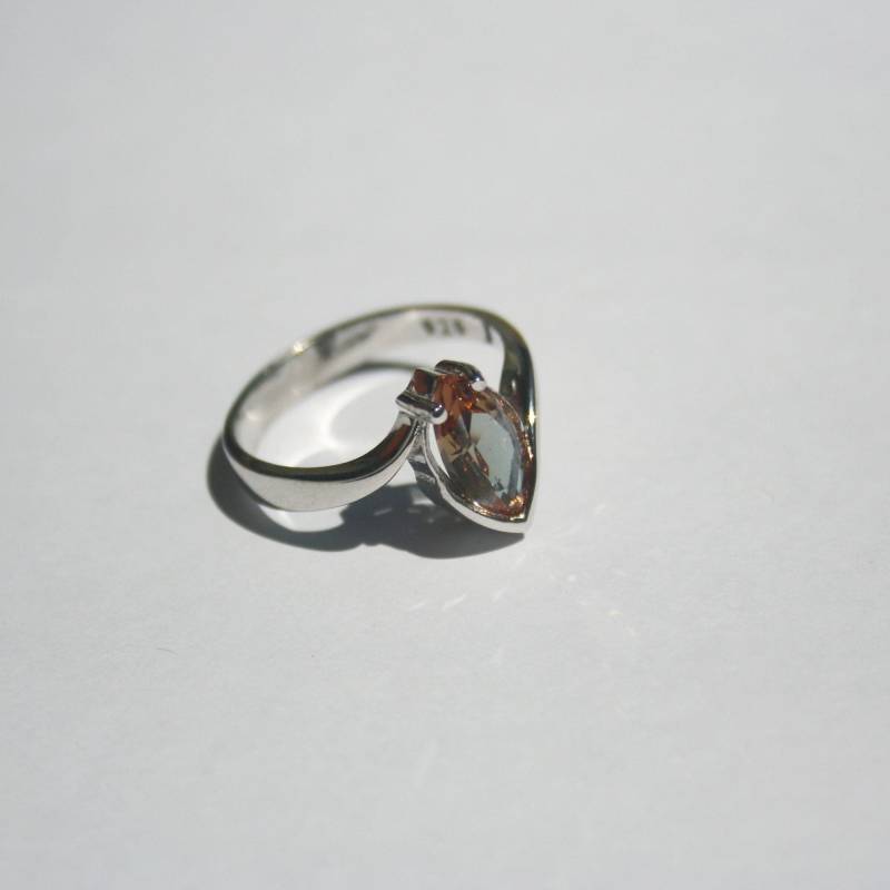 Solitär Ring Ehering Edelstein Diaspora 925 Silber Für Frauen Ungewöhnlicher Ring, Ringe Farbwechselring von TZCJewelry