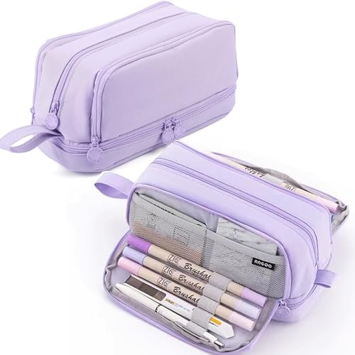 TZEKING Federmäppchen Große Kapazität,4 Fächer Pencil Cases,Mäppchen Mädchen Teenager,Pencil Case,Mäppchen Reißverschluss,Mädchen Mäppchen,Langlebig Federtaschen,Schreibwaren Stifttasche Tragbare von TZEKING