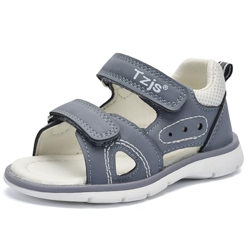TZJS Jungen Sandalen Kinder Mode Offene Zehe Sommer Sandalen Outdoor Bequeme Strandschuhe (Blau 24) von TZJS
