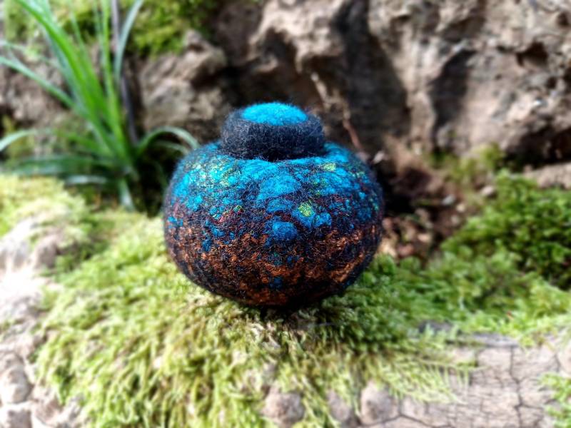 Ringbox, Kleine Schmuckdose. Gefilzt von TaFiOLand